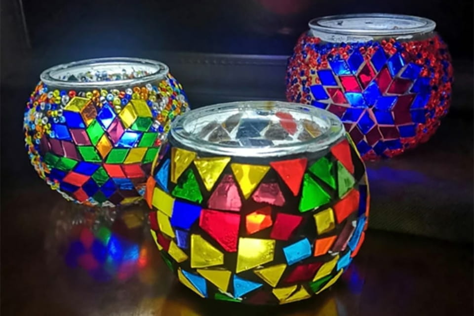 Mosaic Candle Holder